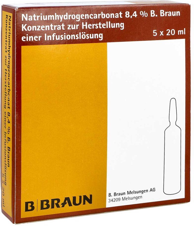 Natriumhydrogencarbonat B.braun 8,4% Glas