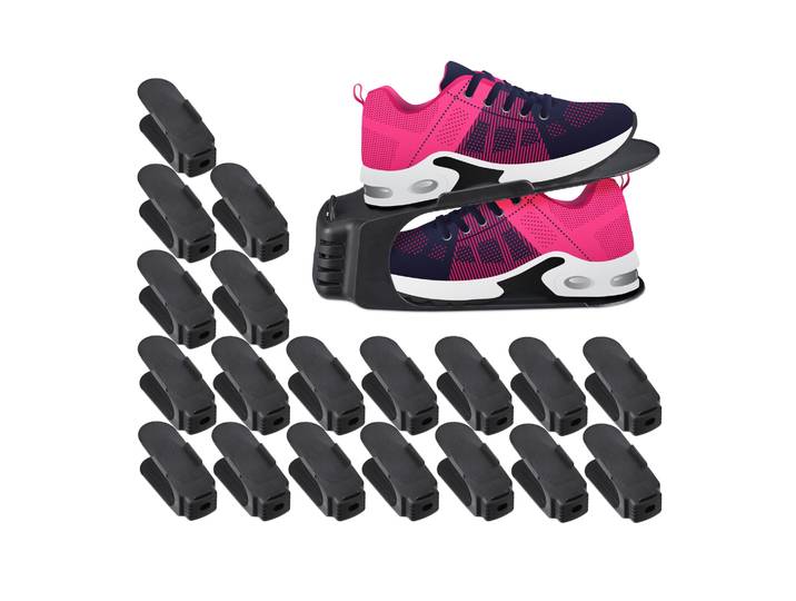 Schuhstapler 20er-Set Schwarz