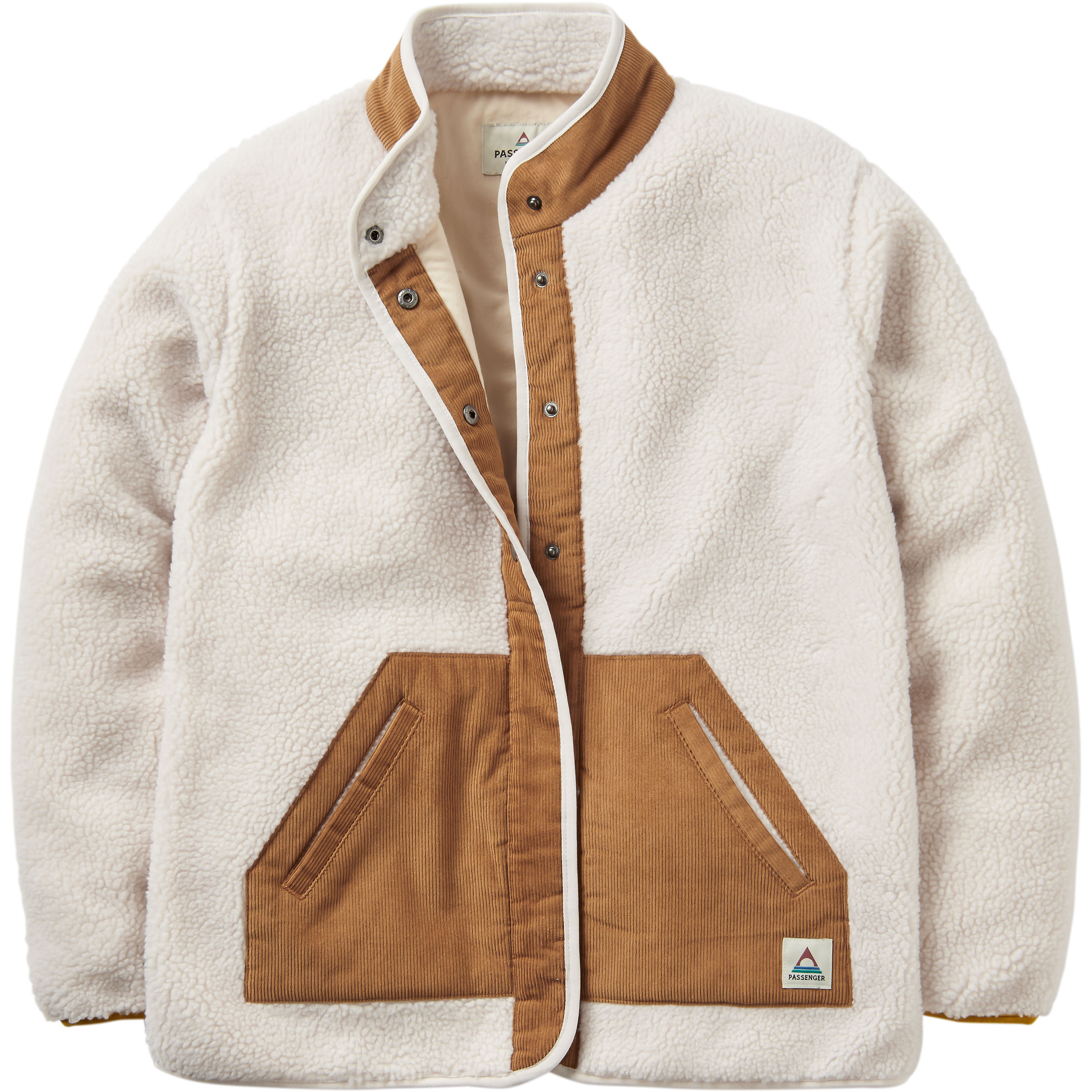 Passenger Clover 3.0 Recycled Sherpa Fleece Damen Fleecejacke beige Größe XS Lifestyle Hautfreundlich