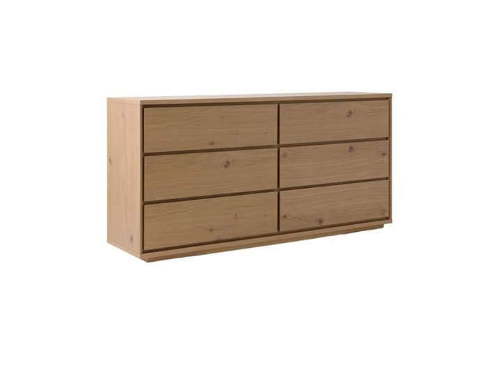 Commode 6 tiroirs effet bois h82