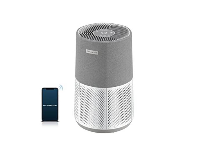 Rowenta Pure Air City PU2840 luchtreiniger, 360° HEPA-filtratie, slimme luchtreiniger, automatische snelheidsaanpassing, ALEXA spraakbesturing, geavanceerd luchtbeheer, stil, snel, compact, modern