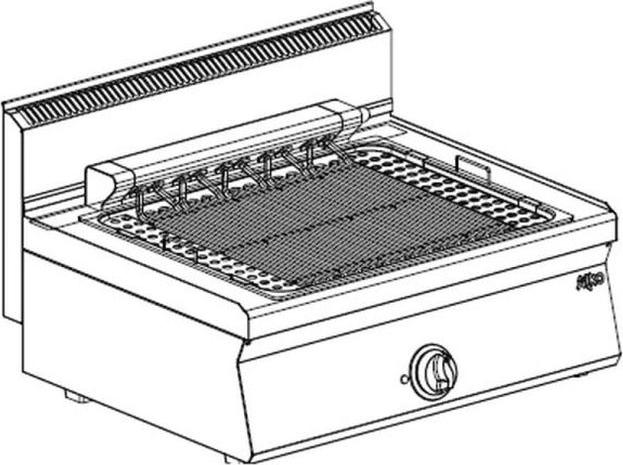 KBS ElektroVaporgrill 2 Heizzonen Fläche 540X420Mm Anschlussfertig 400V
