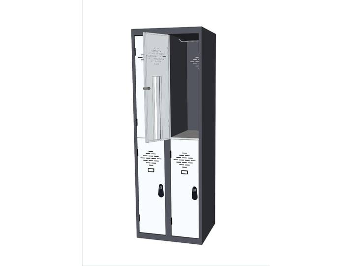 Vestiaire Avantage 4 casiers L.60 cm - Gris