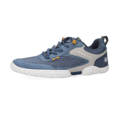 Slip-On Sneaker DOCKERS BY GERLI, Herren, Gr. 43, blau, Lederimitat, Textil, Basic, Schuhe, Schlupf Sneaker, Freizeitschuh, Halbschuh