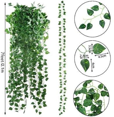 Uplifted Goods Realistic Artificial Ivy Garland Bulk Greenery Set 24pcs