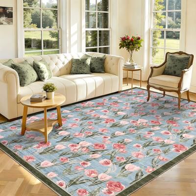 Garvee Tulip Washable Area Rug