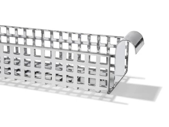 Modulor Kabelkanal für Tischgestell E2, 9,5 x 5,0 x 95,0 cm, Verchromt Kabelführung für den Schreibtisch aus verchromtem Stahl für E2 Tischgestelle; Kabelhalterung inklusive Schrauben