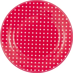 GreenGate Dessert Teller, Frühstücksteller Dotty, Ø 20 cm, rot