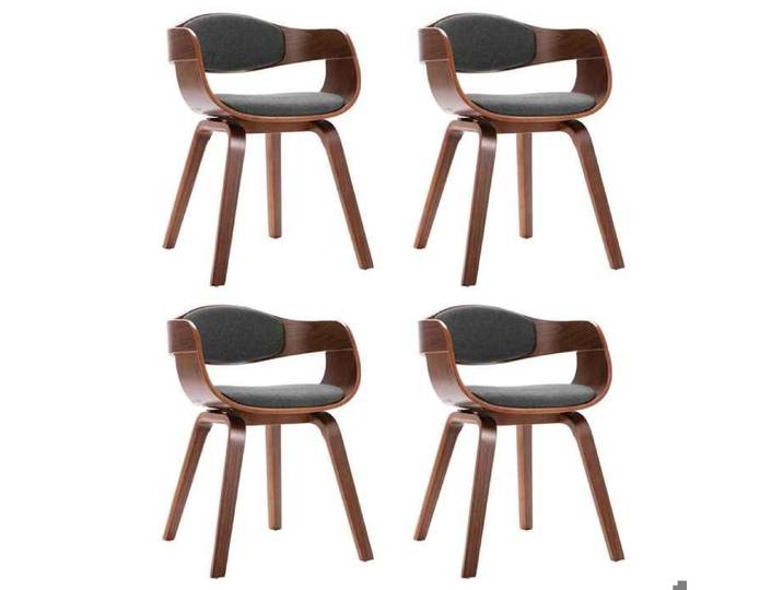 Maison Exclusive - Chaises à manger lot de 4 bois courbé et tissu