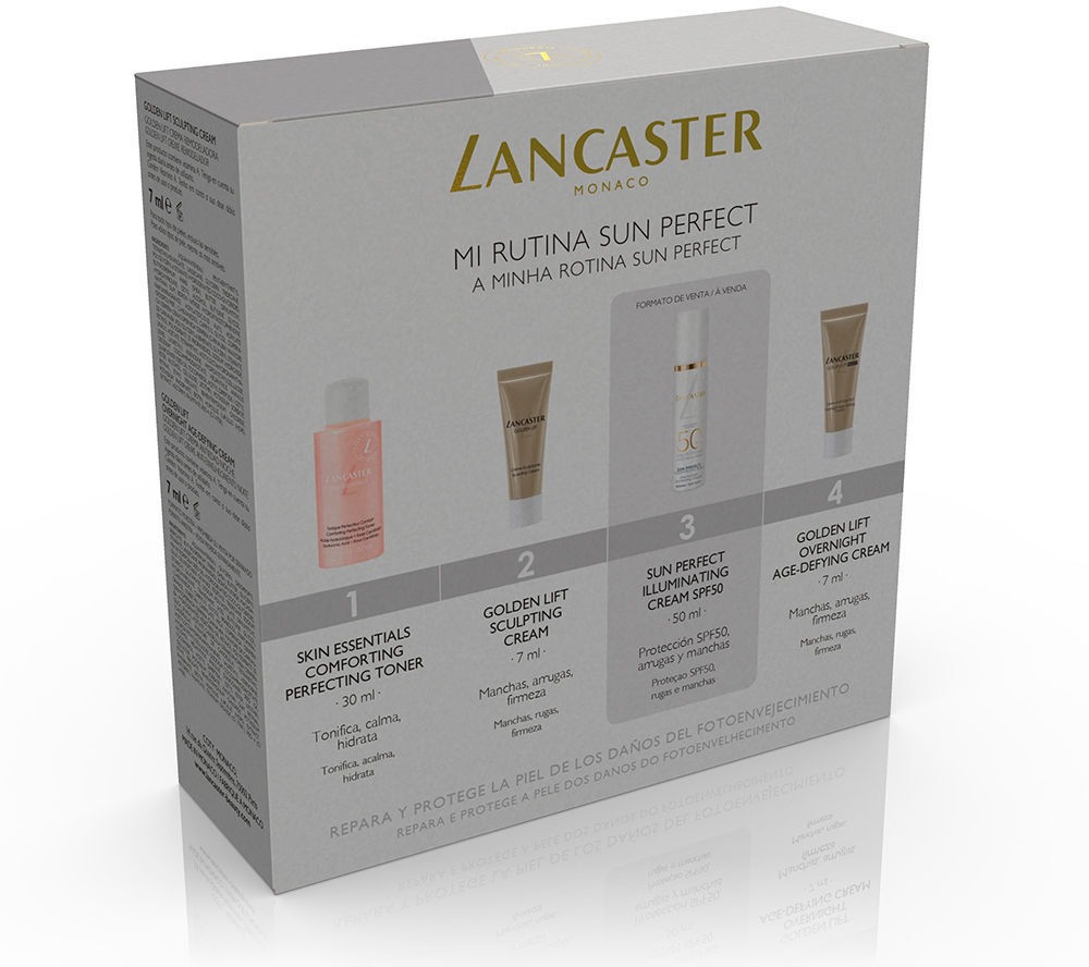 Lancaster Crema illuminante Sun Perfect SPF50, confezione da 3 pezzi