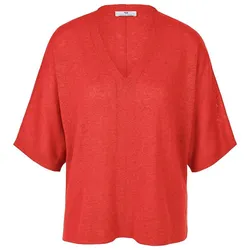 V-Pullover im Oversized-Style Peter Hahn rot, 42