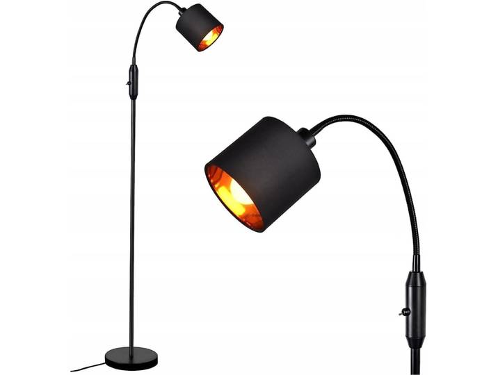 Lampadaire en fer noir 12x12x163cm e14