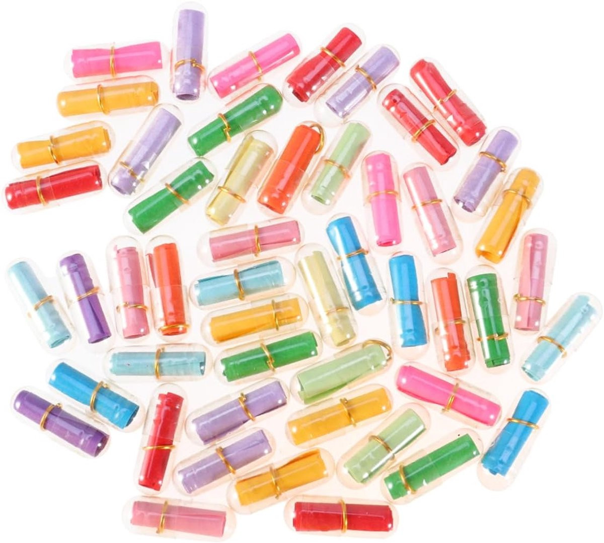 50 stuks Transparante Mini Glazen Bericht Flesjes voor Feestelijke Decoratie