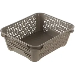 Keeeper - Mini-Rutschfester Korb Polypropylen 20x16x7 cm DIN A6 Braun - Kollektion Mirko