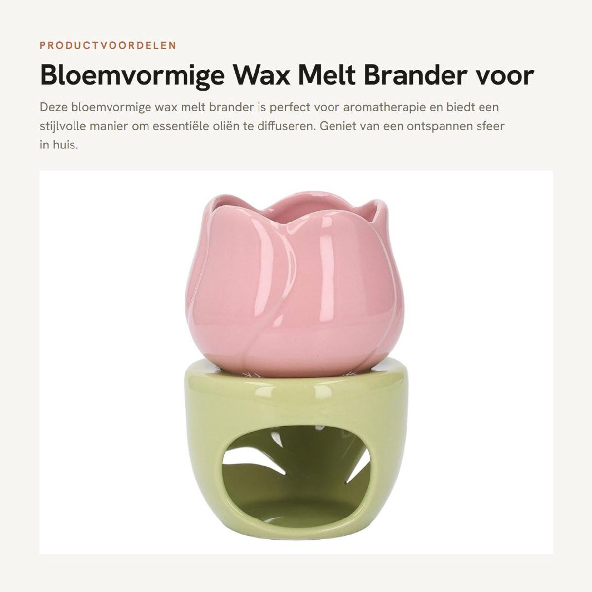 Dailygoods Wax Melt Brander Bloemvorm - Keramische Aromatherapie Diffuser voor Essentiële Oliën