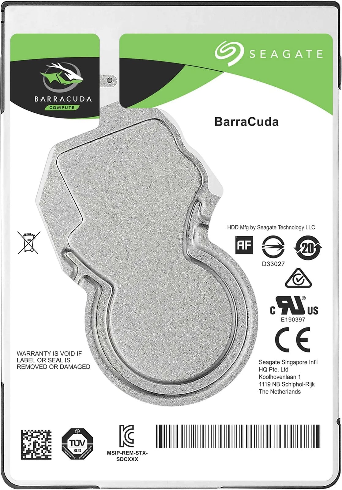 Seagate Barracuda ST4000LM024 Interne Harde Schijf, 4 TB, 2,5 inch, 5400 rpm, 128 MB, SATA III