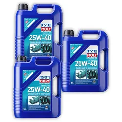 3x Motoröl LIQUI MOLY 25027 Marine 4T Motor Oil 25W-40 Boot Schiff 5 Liter
