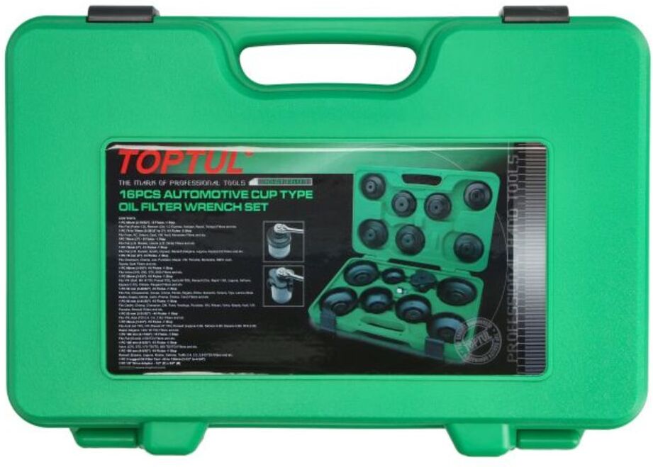 Ölsteckschlüsselsatz TOPTUL 16 Stück
