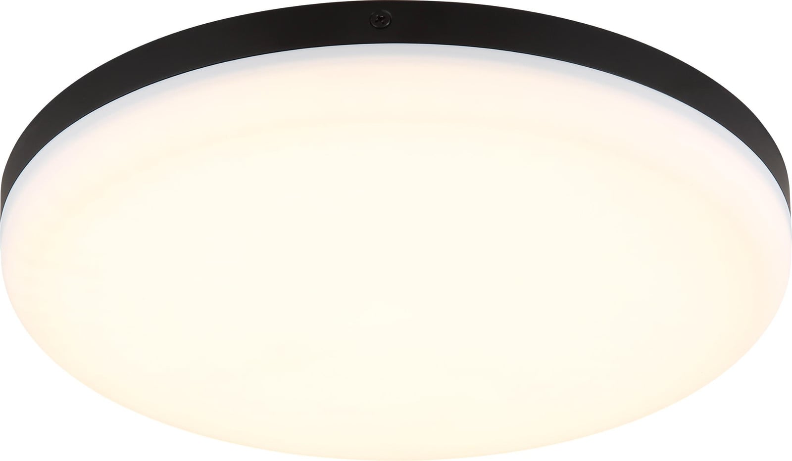 Globo LED-plafondlamp Matthew rond wit/zwart