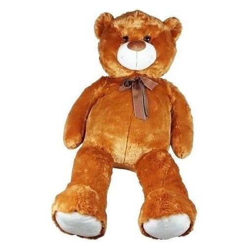 MADE Teddybär Maskottchen mit Schleife 100 cm braun (100 cm) (001773)