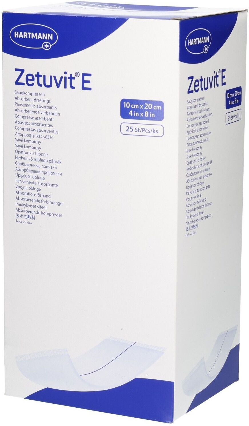 Zetuvit E Saugkompressen steril 10x20 cm 25 St Kompressen