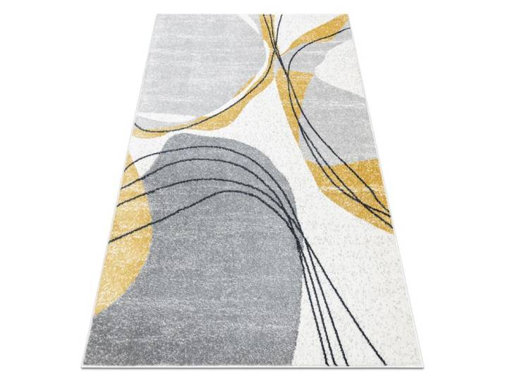 Tapis FUSION 5868 blanc / jaune - Lignes moderne abstrait - 200x290 cm