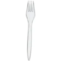DayBays 1000 Stk. Plastikgabel Mehrweg 18 cm Plastik Transparent Spülmaschinenbeständig