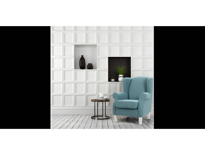 JVmoebel Sessel Ein-Sitzer Lounge Sessel in Blau mit Polsterstoff und Holzfüßen (Sessel), Made in Europa