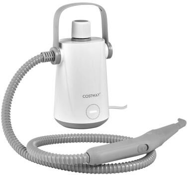 Costway 1000W Multifunction Portable Hand-held Steam Cleaner with 10 Accessories-Gray