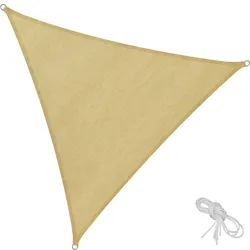 tectake Polyethylen Sonnensegel dreieckig beige - 4 x 4 x 4 m beige