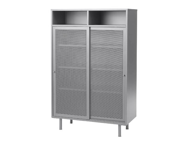 Buffet haut Pitica 90 x 140 x 40cm Gris