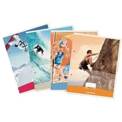AURORA Splendid Notizbuch DIN A4 Kariert Gebunden Papier Farbig sortiert Perforiert 200 Seiten