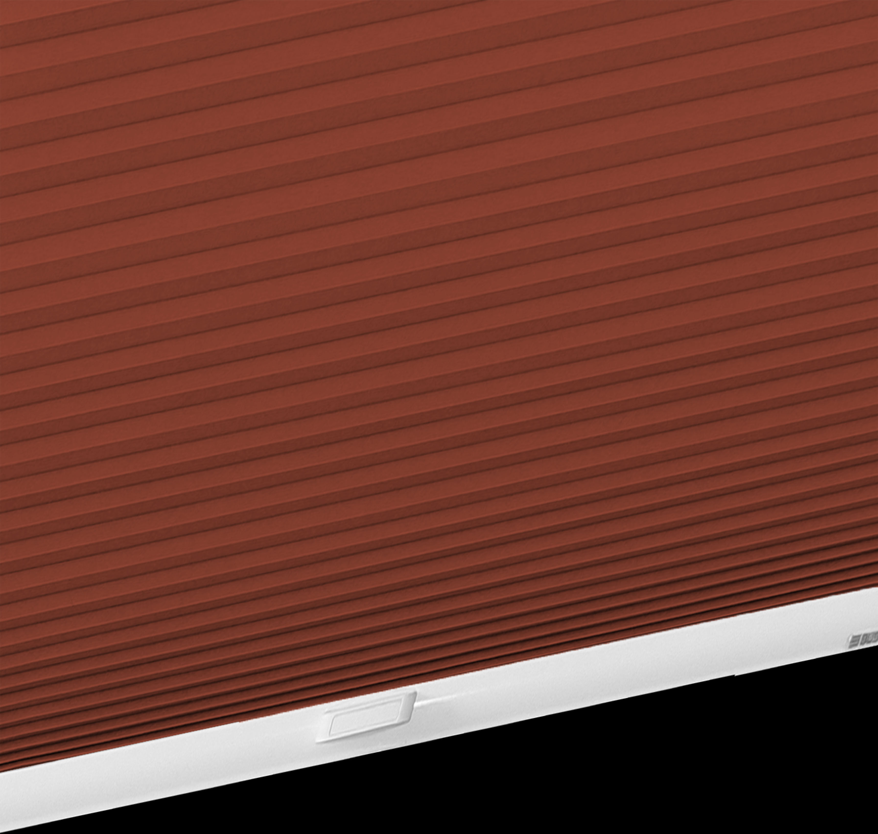 Dachfensterplissee SUNLINES "StartUp Style Honeycomb VD", rot (ziegelrot, weiß), B:38,3cm H:79,5cm, Obermaterial: 100% Polyester, Plissees, Dachfensterplissee, mit Führungsschienen ziegelrot, weiß 79,5cm, zweiseitig verschiebbar, 38,3cm