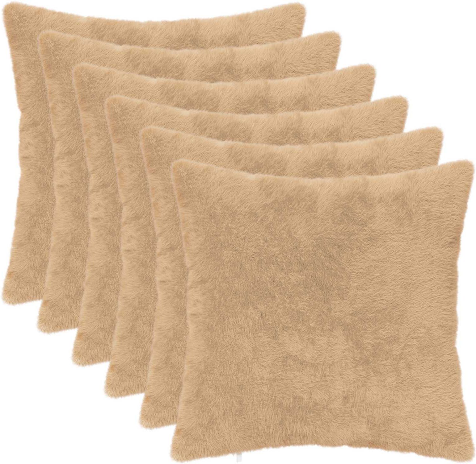 vidaXL Funda de almohada 6 uds. HEERLEN Crema 30 x 30 cm Crema