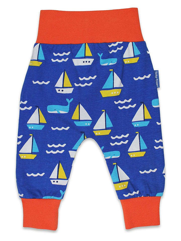 Toby Tiger Sweathose in Rot/ Blau - 98