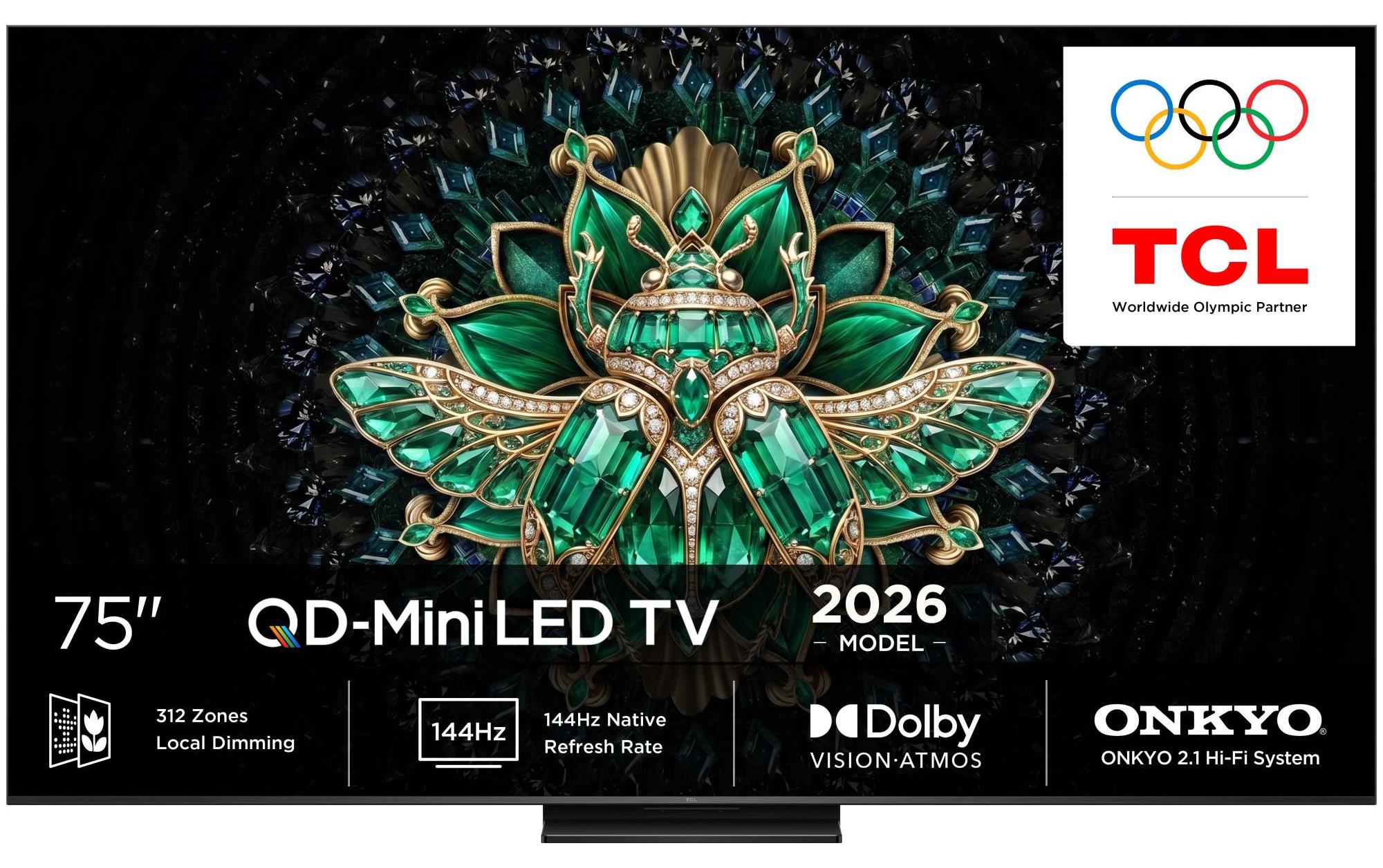 TCL MQLED75L 75MQLED75L, 190,5 cm (75"), 3840 x 2160 Pixel, QD-Mini LED, Smart-TV, WLAN, Schwarz