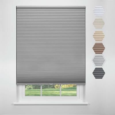 "Linen Avenue Cordless Blackout Cellular Shade, Platinum (Arrives 1/4"" Narrower)"