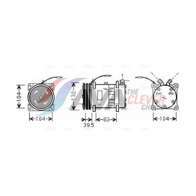 AVA CLEVER CHOICE Kompressor, Klimaanlage uvak035