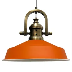 Bamyum Asletl Vintage Metall Orange Pendelleuchte
