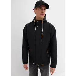 bonprix Wasserdichte Funktions-Jacke, schwarz, Gr.62, moderne Herren-Jacke mit Funktion