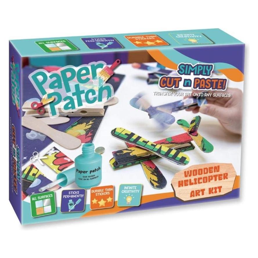 Stigo Bike Paper Patch Decoupage-Set - Hubschrauber aus Holz (58215734)