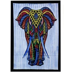 Handbrushed  Cotton Wall Art - Elephant