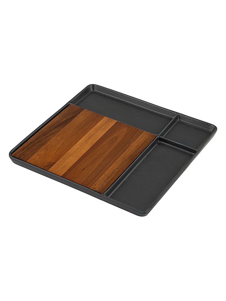 Ladelle Servierplatte "Essentials" in Schwarz - (B)29,5 x (H)29,5 cm - onesize