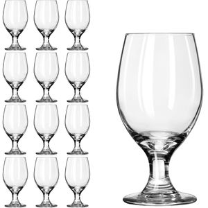 Libbey Biergläser Goblet Perception, Biertulpe, aus extra gehärtetem Glas, 0,41 Liter, 12 Stück