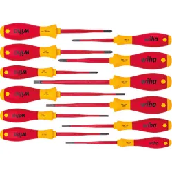 WIHA 41003 - Schraubendrehersatz SoftFinish® electric slimFix, gemischt, 12-t