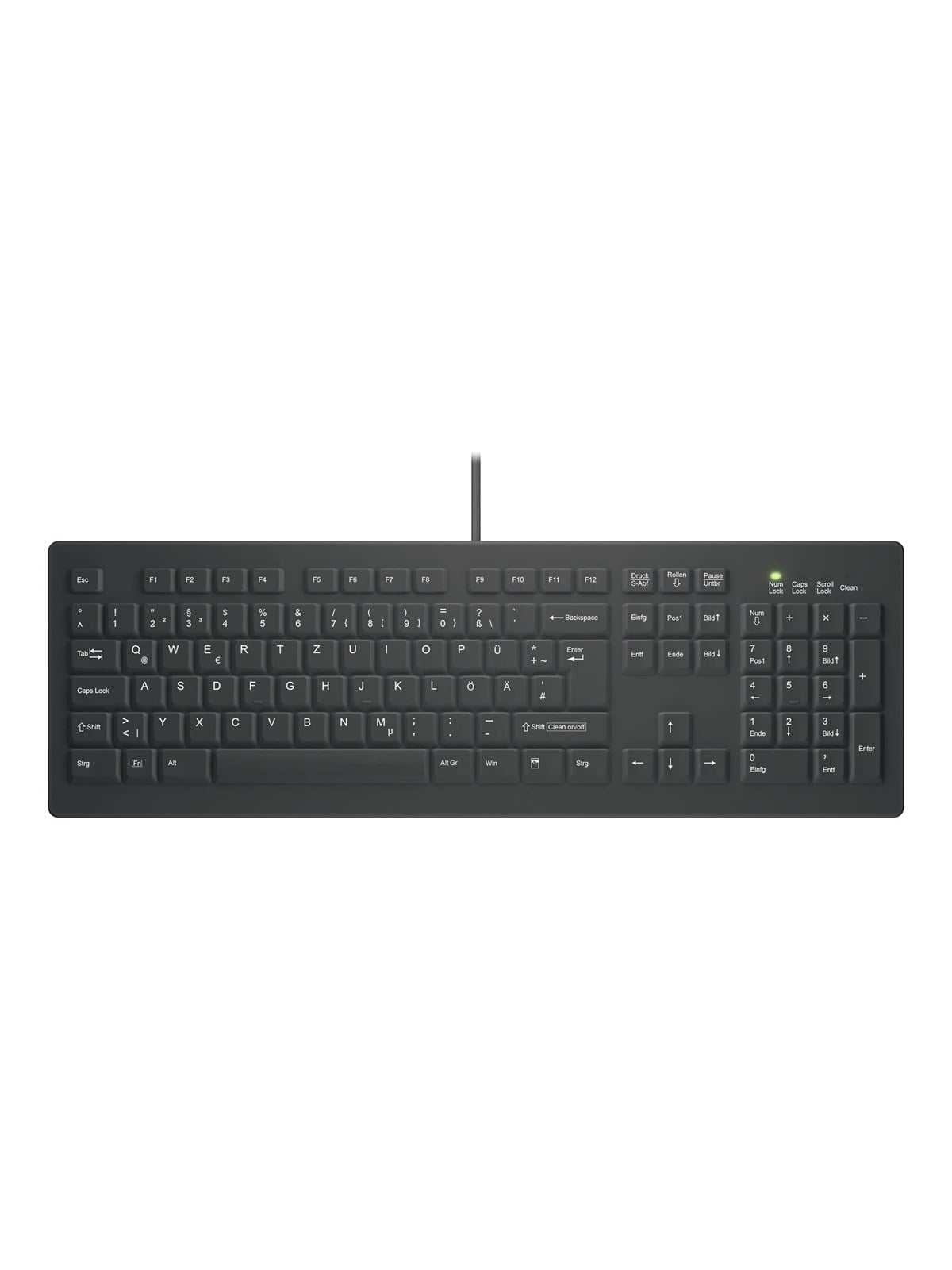 Cherry Contour MedicalKey ClassicClean AK-C8100 Sanitizable - Tastatur - Deutsch - Schwarz