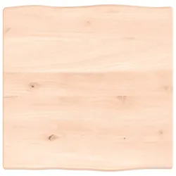 vidaXL Tischplatte 40x40x2 cm Massivholz Eiche Unbehandelt Baumkante