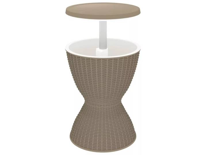 VidaXL - Tisch mit eiskühler polypropylen, One Size, Braun