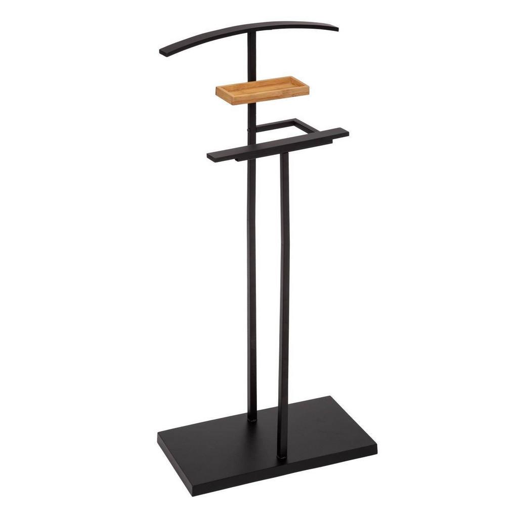 Kleiderständer, Schwarz, Naturmaterialien, 22.2x114.2x44.8 cm, Garderobe, Garderobenständer