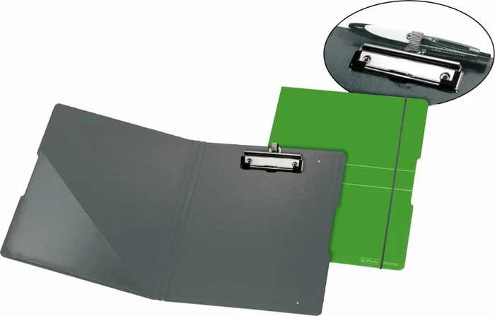 Herlitz Klemmbrettmappe Polyfoam A4 apfel Sifthalter Gummizu